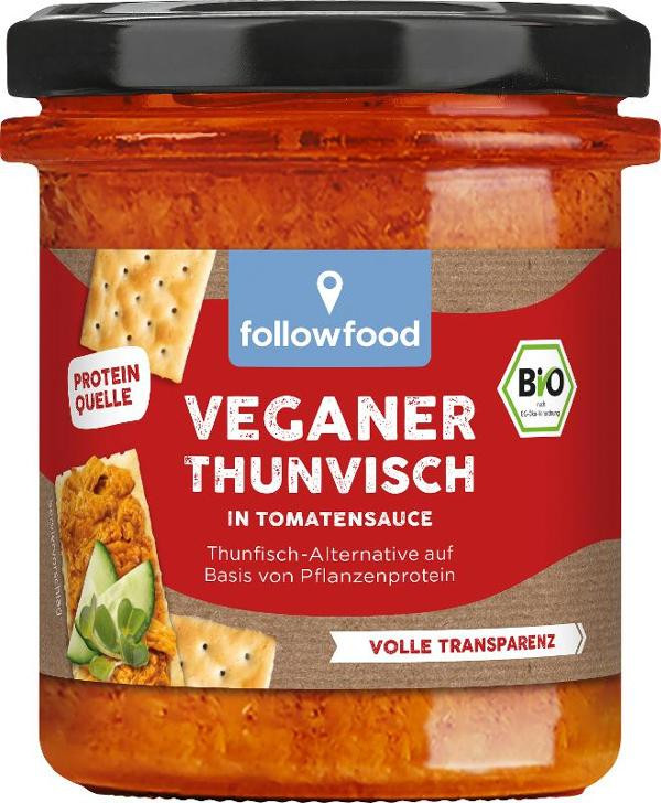 Produktfoto zu Veganer ThunVisch in Tomaten 180g