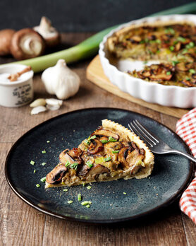 Vegane Champignon-Lauch-Quiche