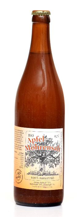 Produktfoto zu Apfel-Möhren-Saft 0,7l Flasche