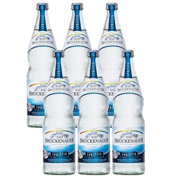 Produktfoto zu Kiste Mineralwasser spritzig 6*0,7l Bad Brückenauer