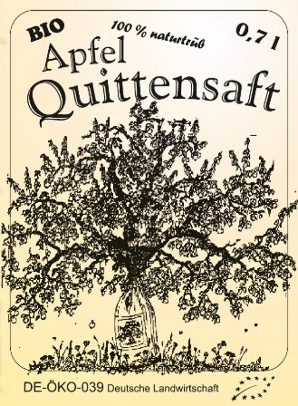 Produktfoto zu Apfel-Quitten-Saft 0,7l Flasche