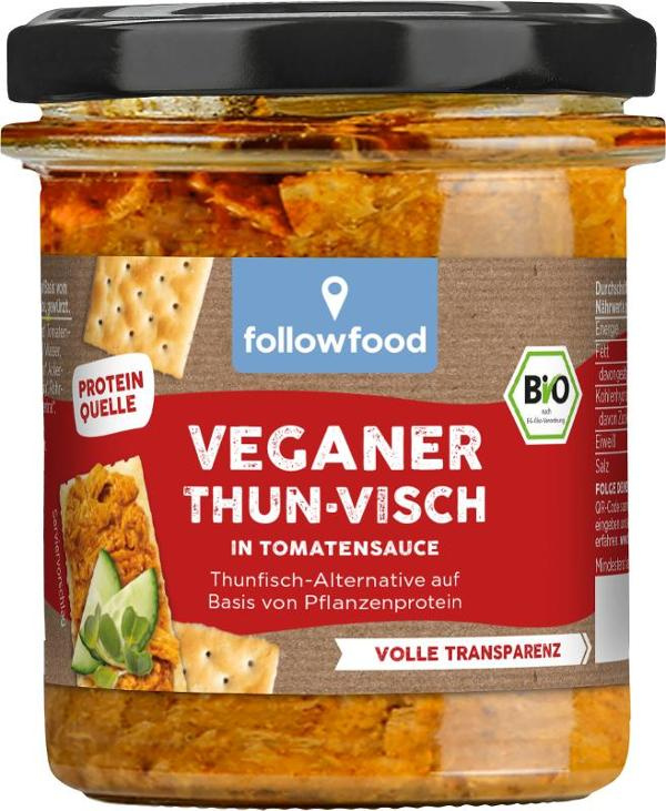 Produktfoto zu Veganer ThunVisch in Tomaten 180g