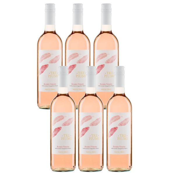 Produktfoto zu Kiste Tre Piume Rosato Veneto IGP 6*0,75l