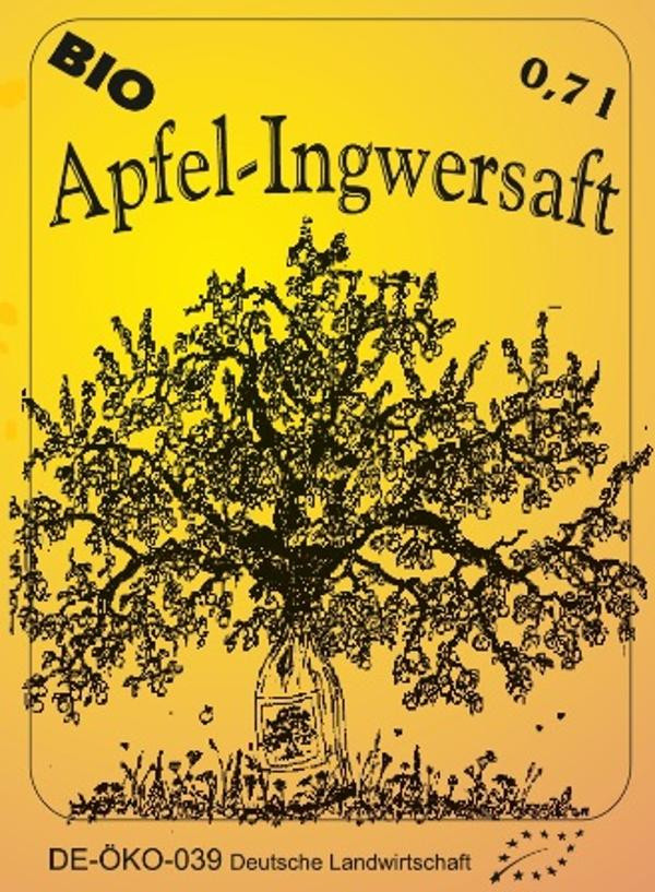 Produktfoto zu Kiste Apfel-Ingwer-Saft 6*0,7l