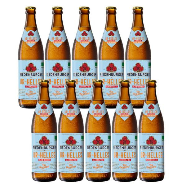 Produktfoto zu Kiste Riedenburger Ur-Helles alkoholfrei 10*0,5l