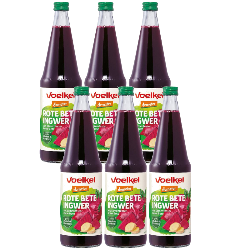 Produktfoto zu Kiste Rote Bete Ingwer Saft 6*0,7l