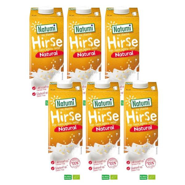 Produktfoto zu Kiste Hirse-Drink 6*1l Natumi