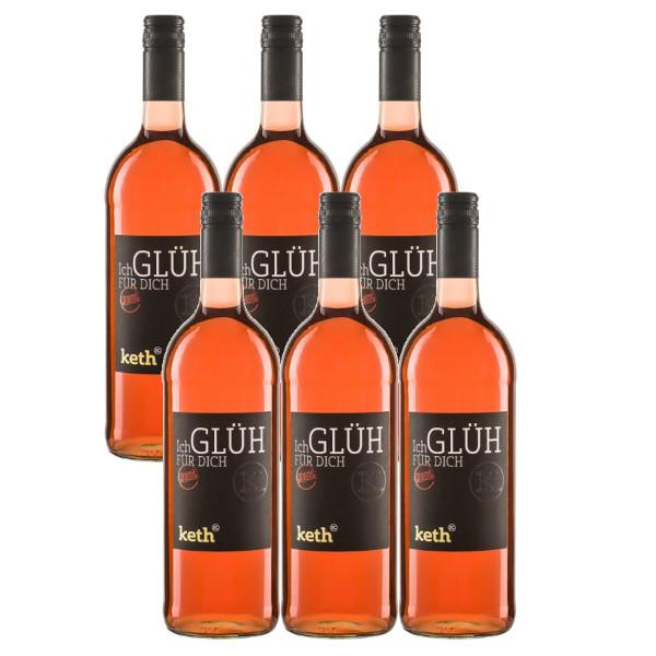 Produktfoto zu Kiste Winzerglühwein rosé Keth 6*1l