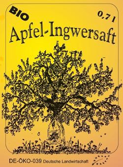 Produktfoto zu Apfel-Ingwer-Saft 0,7l Flasche