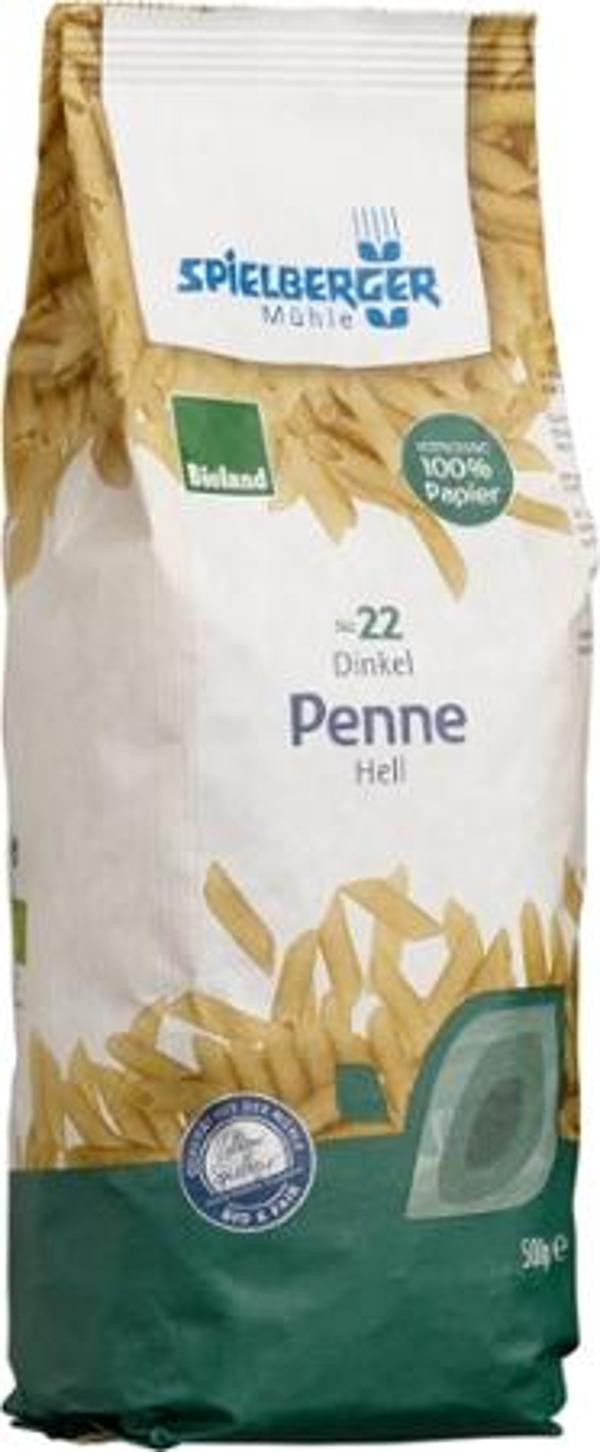 Produktfoto zu Dinkel Penne hell 500g