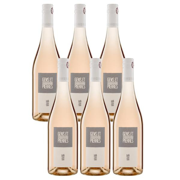 Produktfoto zu Kiste 'Gens et Pierres' Sud-Sud Rosé IGP 6*0,75l