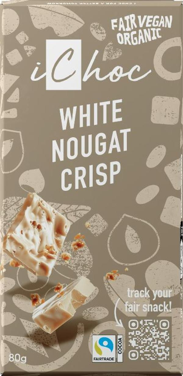 Produktfoto zu iChoc White Nougat Crisp - Rice Choc 80g