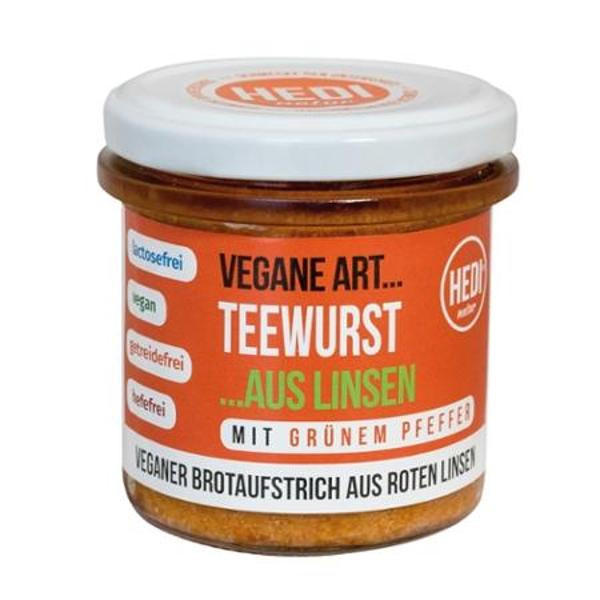 Produktfoto zu Teewurst Aufstrich mit grünem Pfeffer vegan 140g