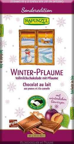 Produktfoto zu Vollmilchschokolade Winter-Pflaume 80g