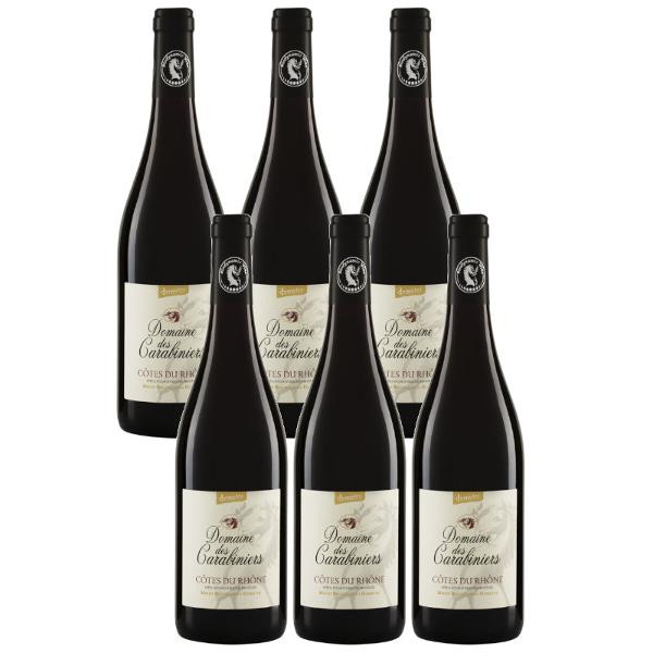 Produktfoto zu Kiste Côtes du Rhône Rouge Domaine des Carabiniers AOP 6*0,75l